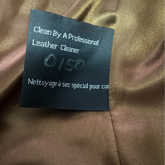 Anne Klein Y2K leather jacket size small cinnamon brown - Picture 8 of 8